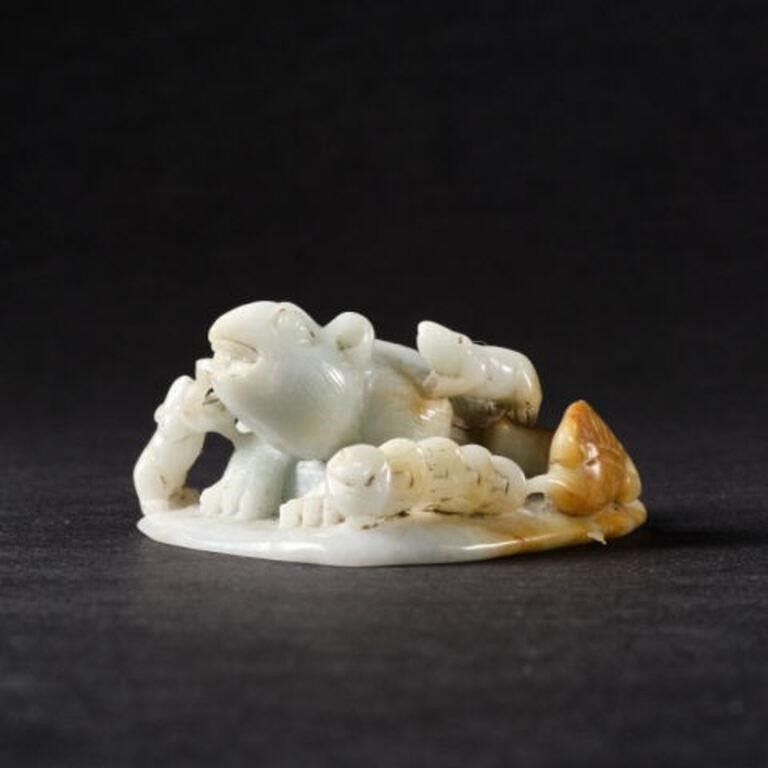 Chinese School, 20th Century CHINESE WHITE JADEITE CARVING (Mid 20th