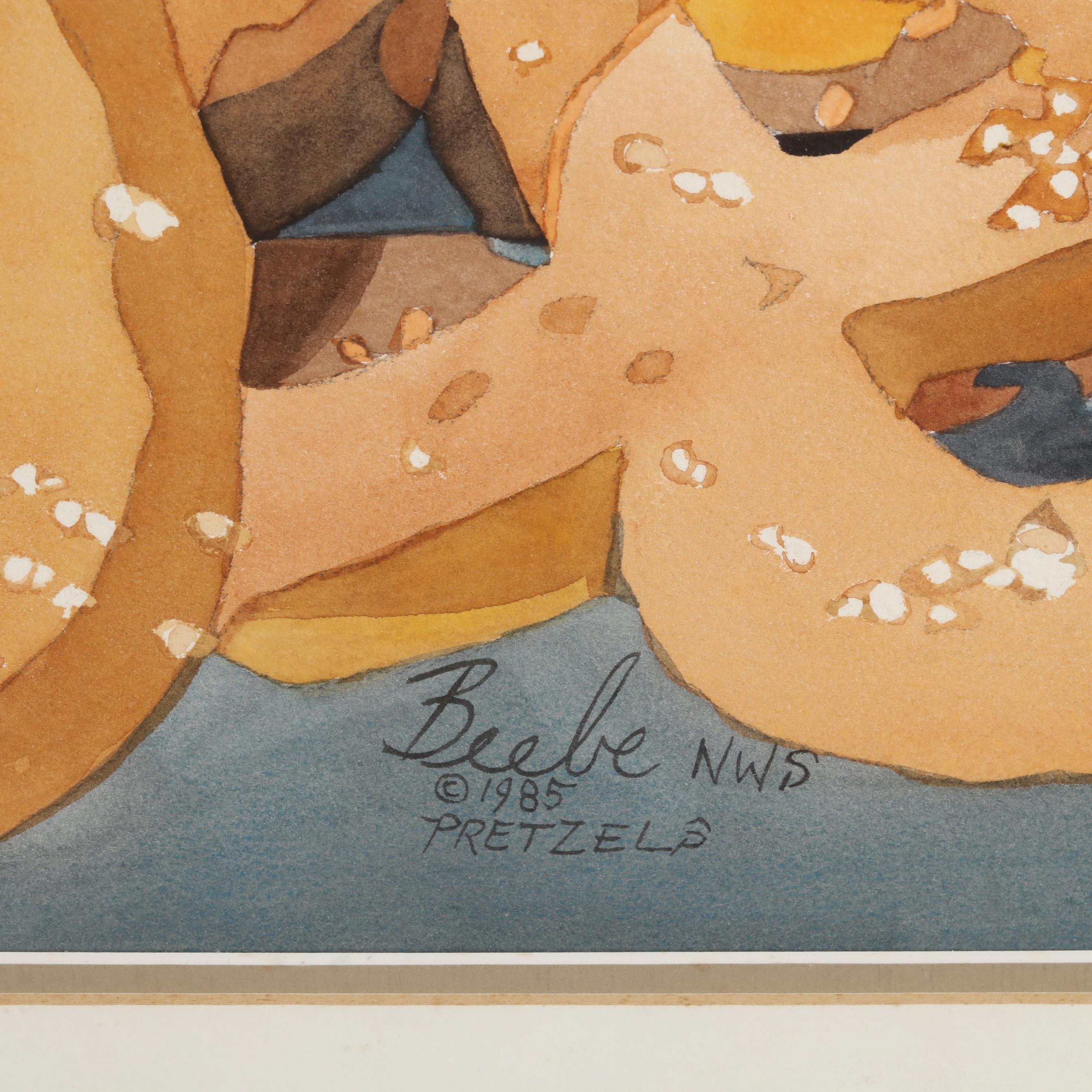 Artwork by Sandra Beebe, Pretzels, Made of Watercolor on paper