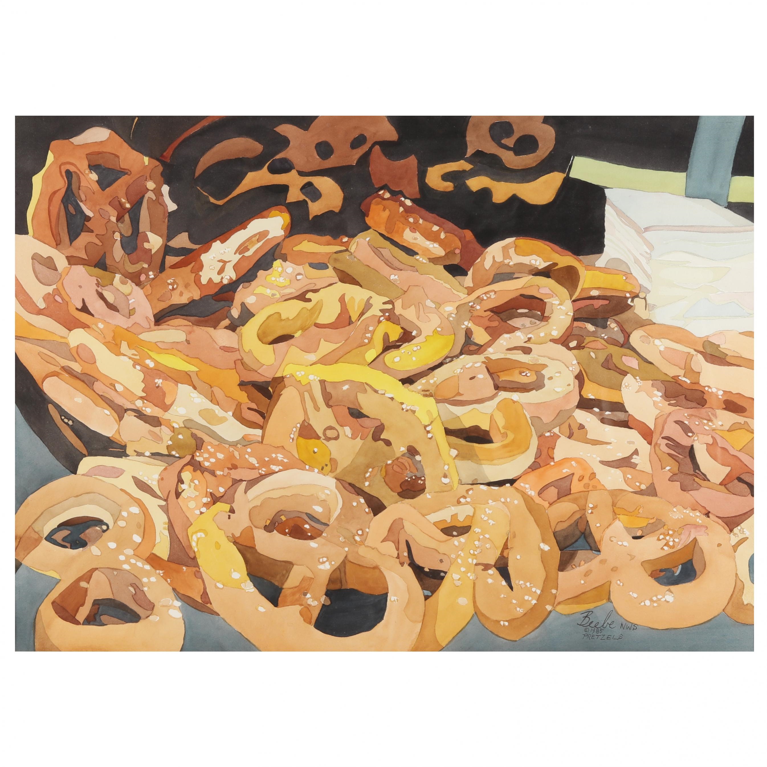 Artwork by Sandra Beebe, Pretzels, Made of Watercolor on paper