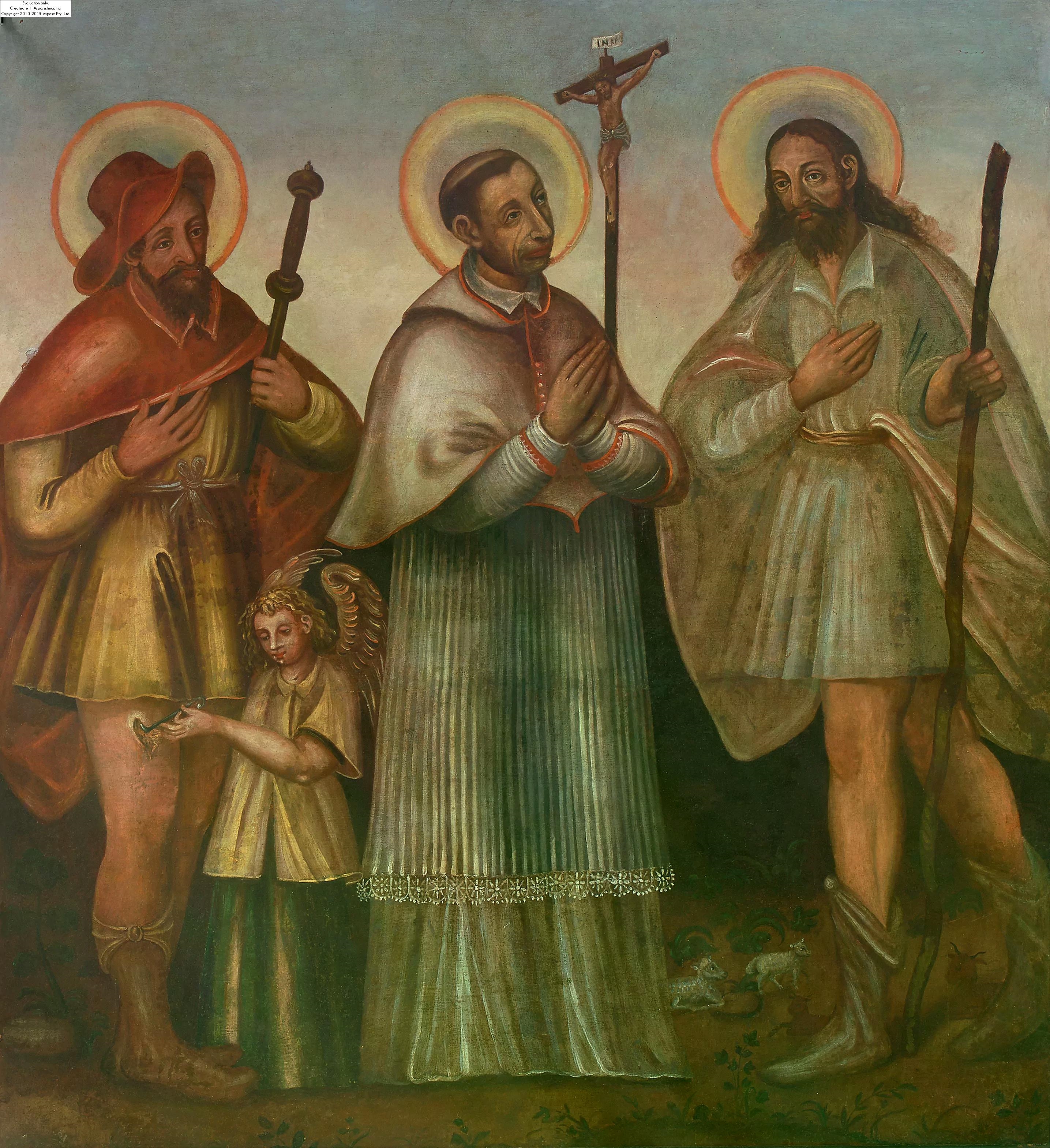 Italian School, 17th Century | Die Heiligen Rochus, Karl Borromäus und ...
