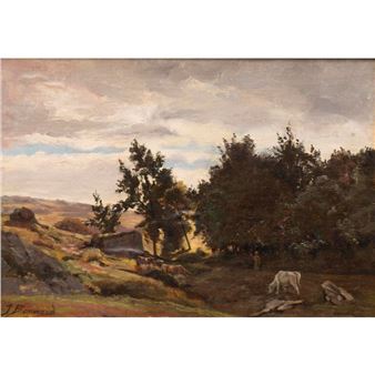 PAYSAGE AVEC VACHES - Julia Bonnard