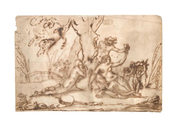 Nicolas Poussin | Mythological scene with a faun (1594) | MutualArt