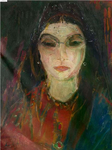 Frauenbildnis by Adolf Herbst, 1978