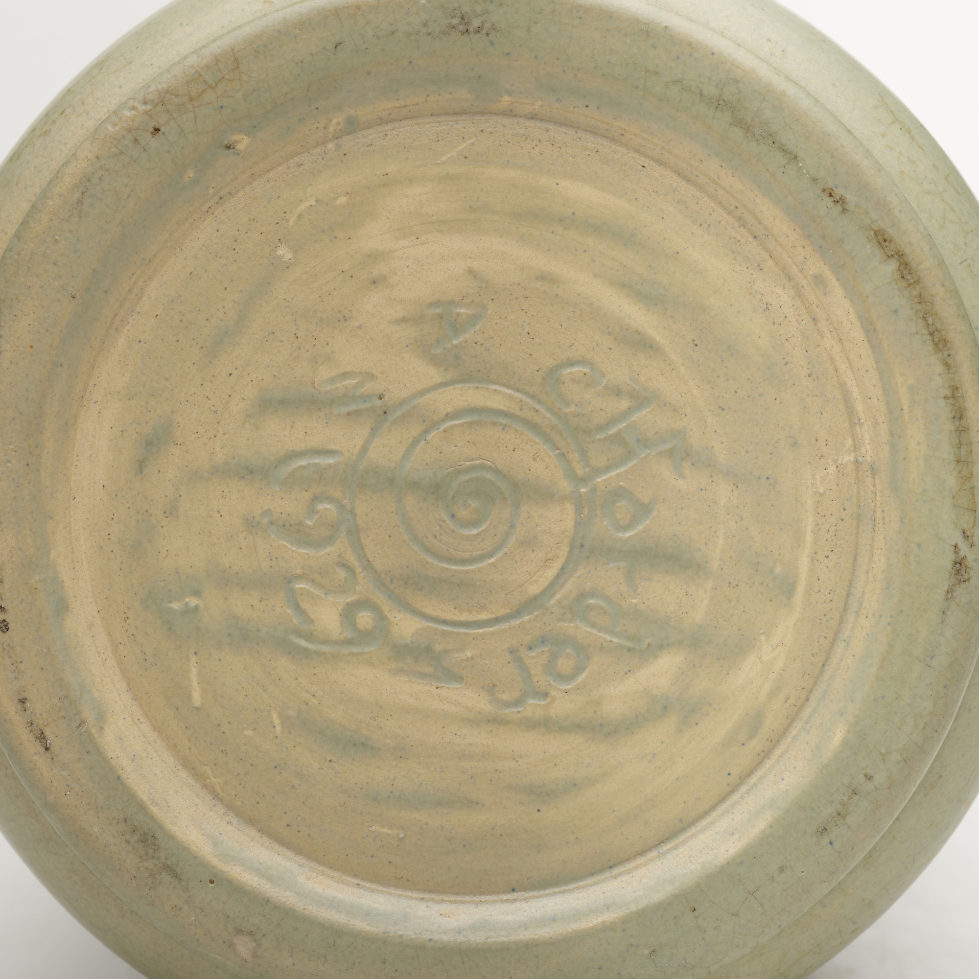 Artwork by Charles M. Harder, Tall vase with Egyptian scene, Made of glazed and carved earthenware