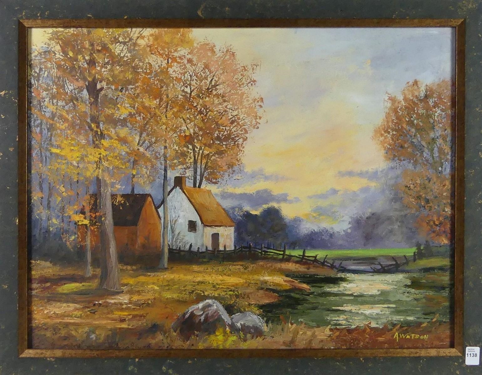 A. Watson | Untitled: Landscape Scene with River in Autumn | MutualArt