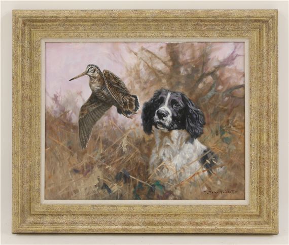 John Trickett | Spaniel flushing a woodcock | MutualArt