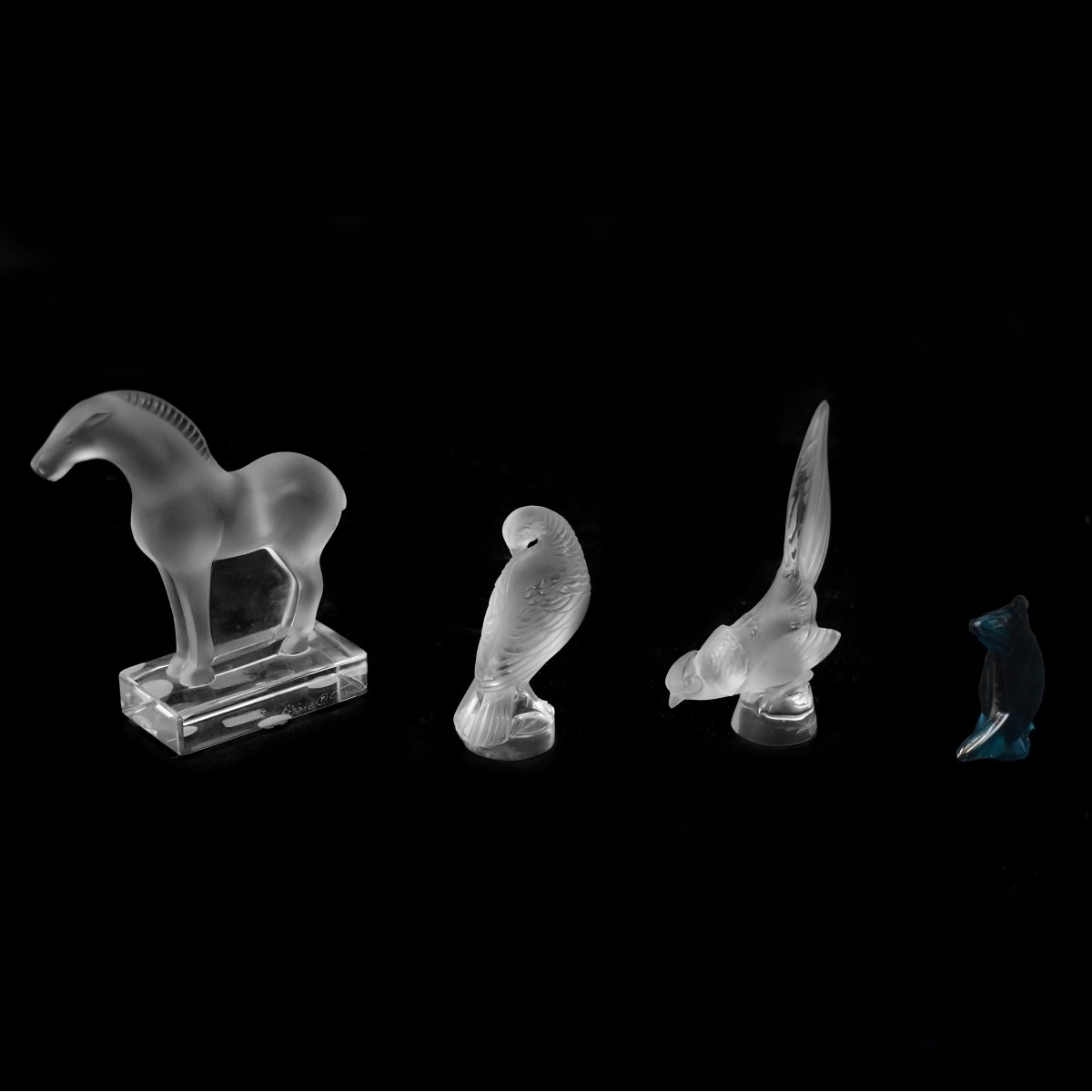Maison Lalique Four Vintage Lalique Crystal Animal Figurines MutualArt