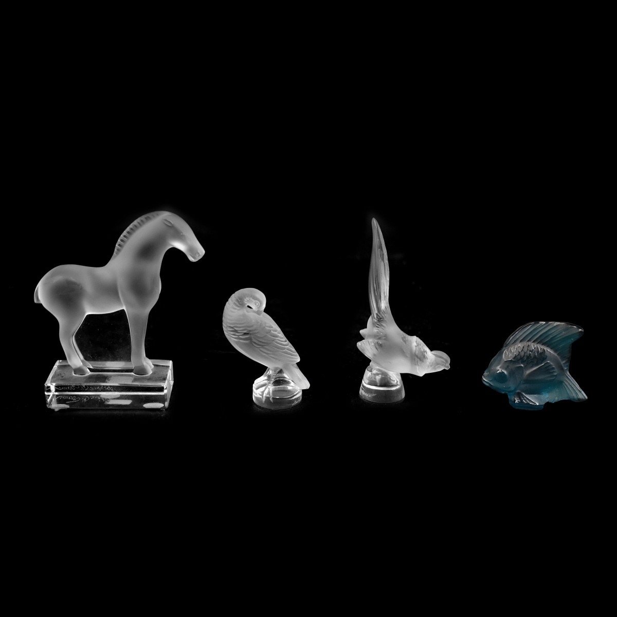 Maison Lalique Four Vintage Lalique Crystal Animal Figurines MutualArt