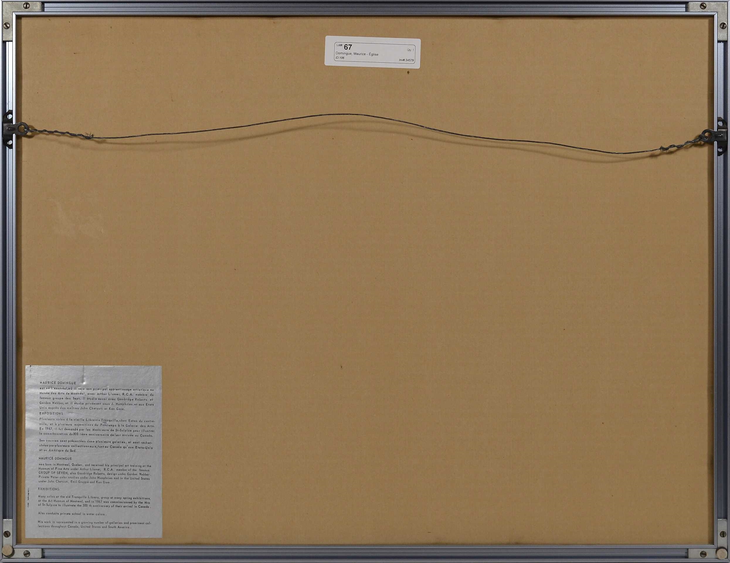 Artwork by Maurice Domingue, Domingue, Maurice - Église, Made of Watercolour on paper