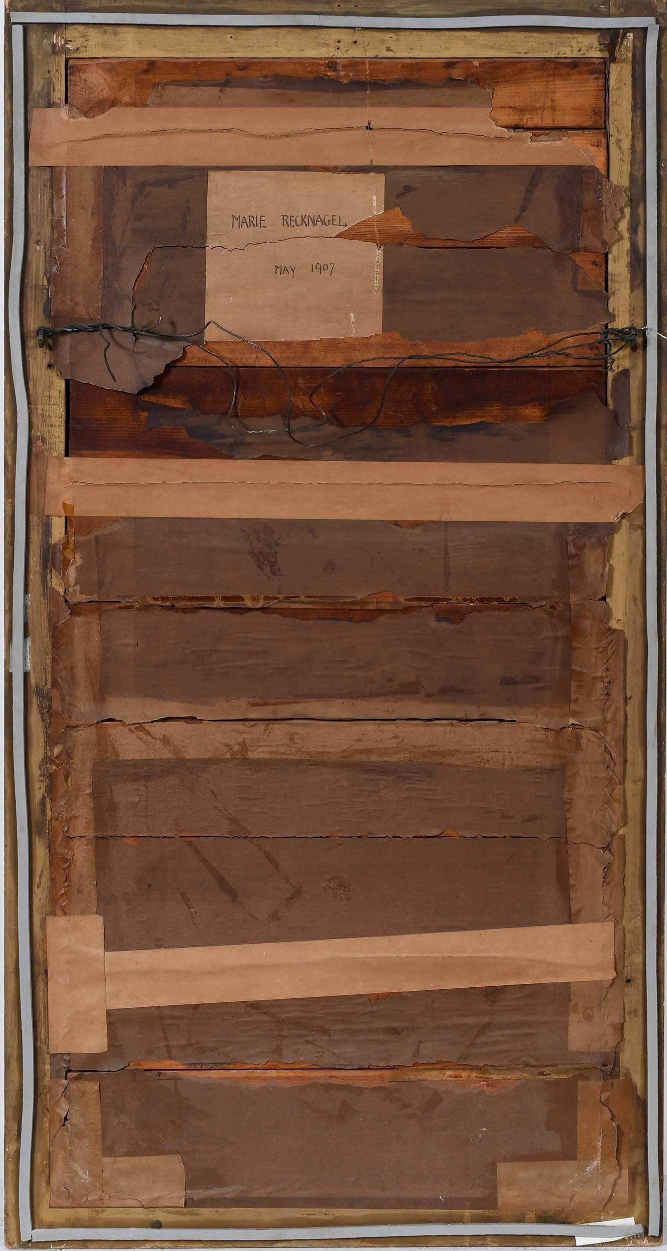 Artwork by John Herman Recknagel, Pre-Raphaelite Portrait  of a Young Girl with Red Hair, Made of pastel on paper