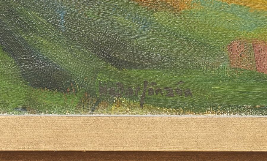 Hadar Jönzén | Landskap med hus | MutualArt