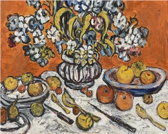 Still Life with Flowers and Fruit - Sacha Moldovan