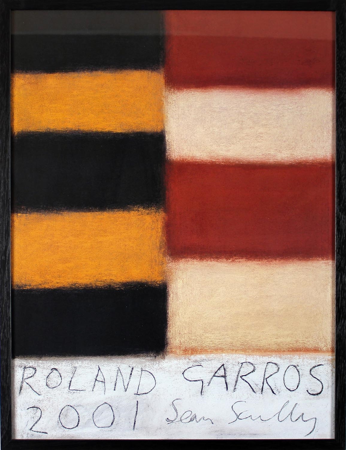 Sean Scully affiche offset Roland Garros art abstrait abstraction Tennis Sport