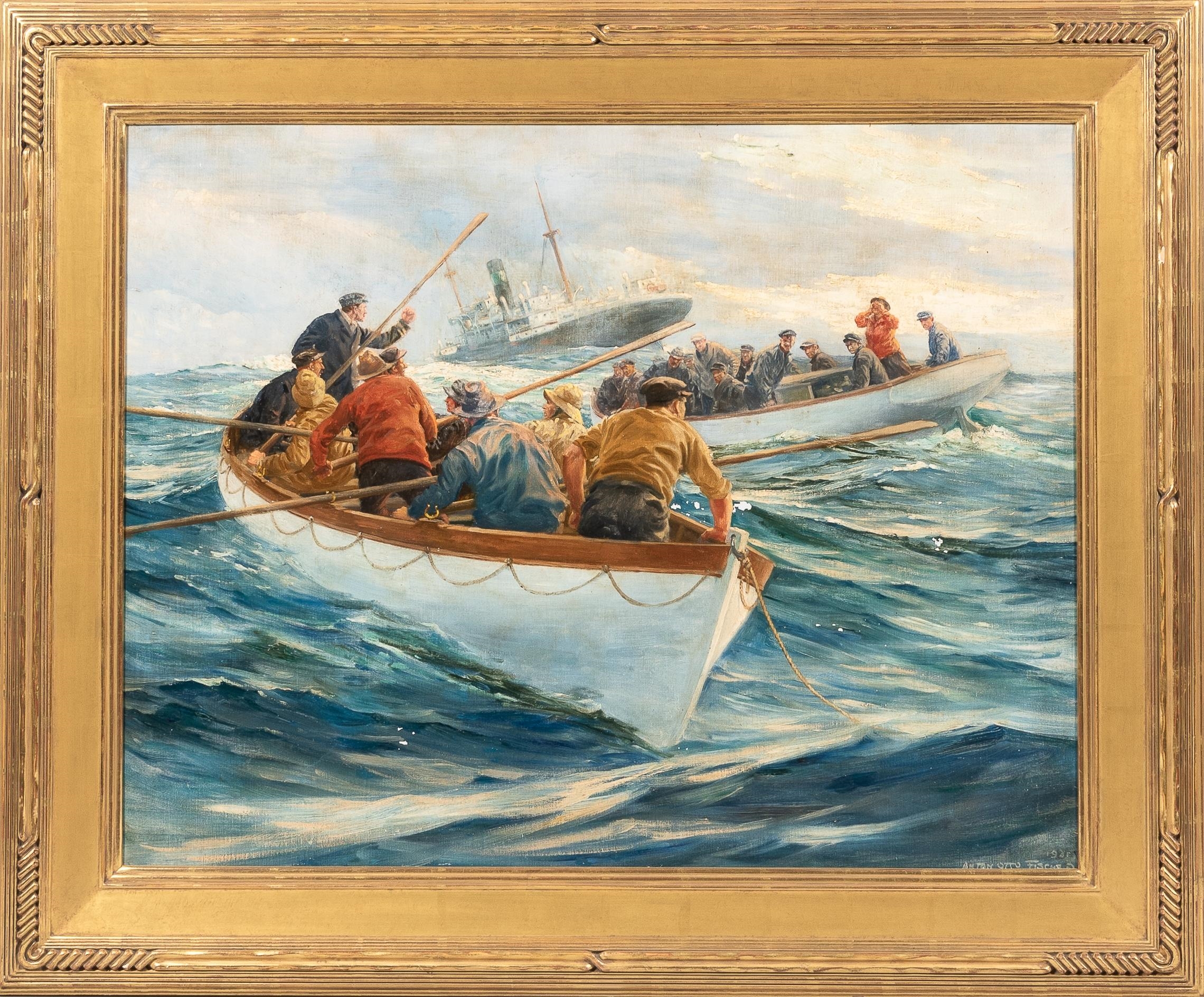 Anton Otto Fischer | The Sinking of the Inchcliffe Castle (1931 ...