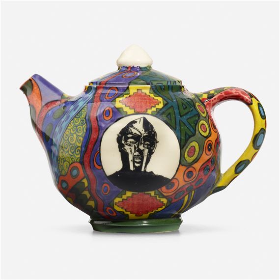 MF Doom and Lil Wayne teapot by Roberto Lugo, 2022