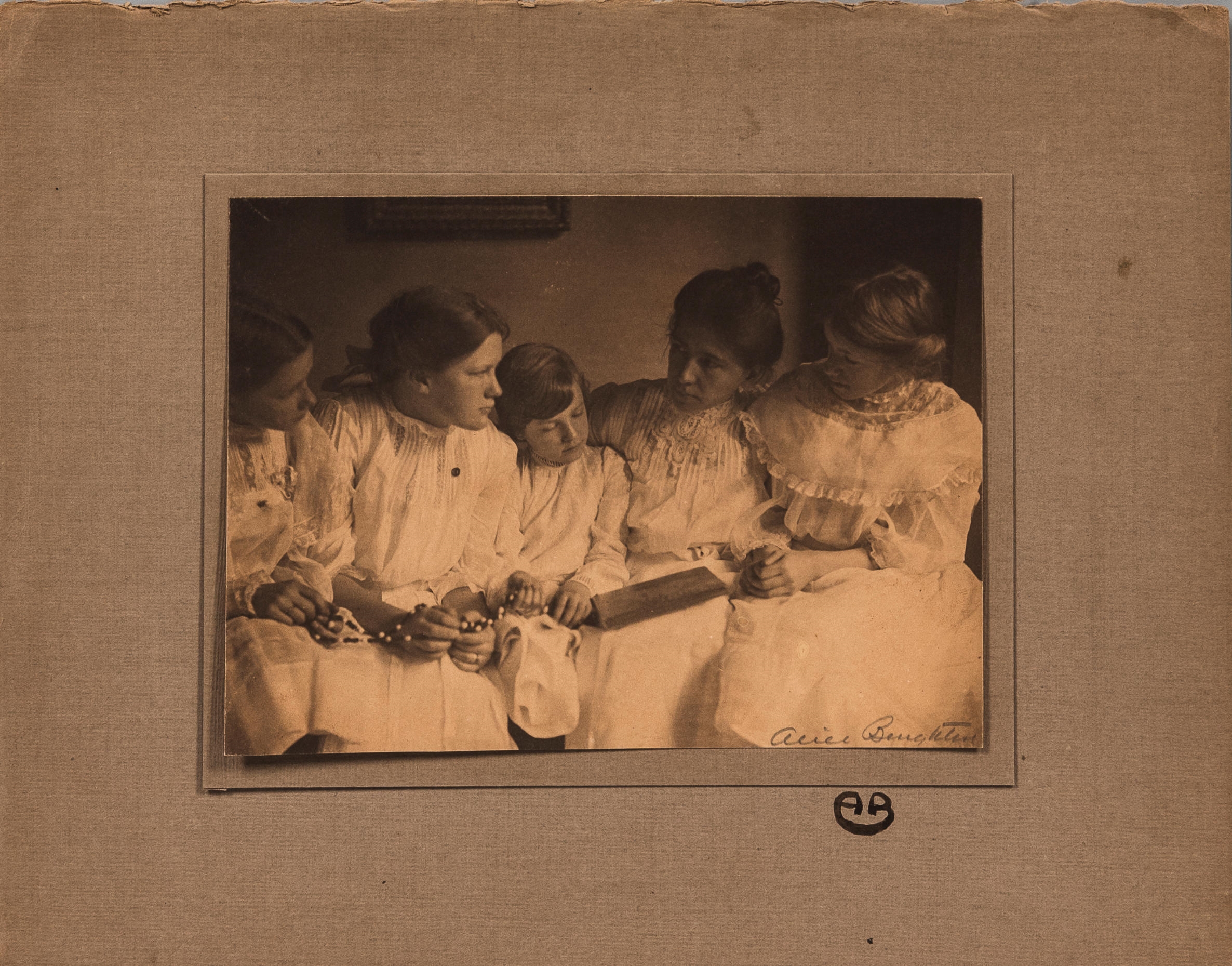 Artwork by Alice Boughton, Charlotte Vetter Gulick and Her Girls, Made of Platinum print