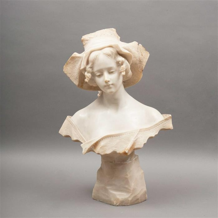 Artwork by G. Dochini, BUSTO DE DAMA, Made of alabaster