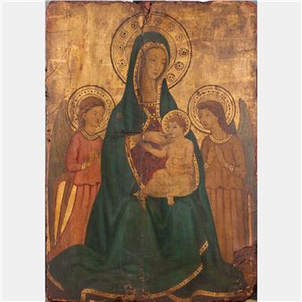 Maria with child and two angels - Master of Farnetto