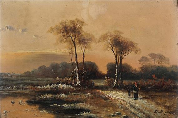 Romantic landscape - A. H. Stoll