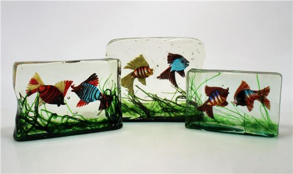 Alfredo Barbini | GLASS FISH RELIEFS | MutualArt