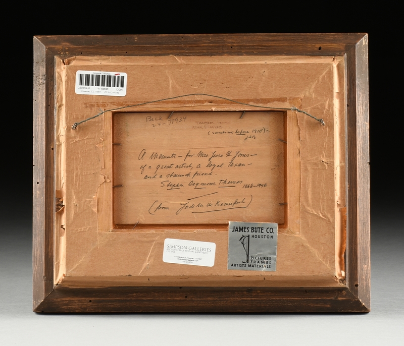 Artwork by Stephen Thomas, Trepieds France, Near Étaples, Made of oil on board