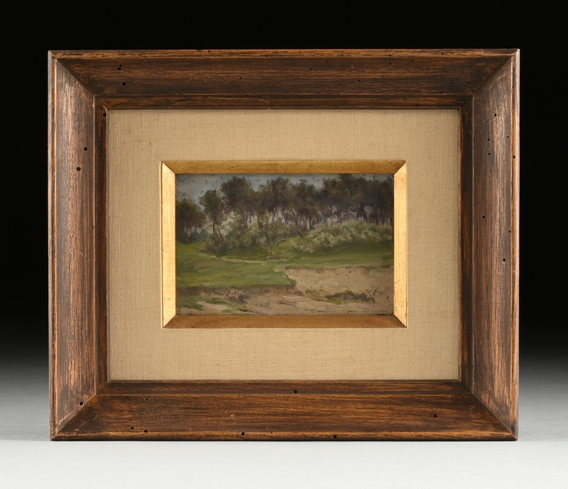 Artwork by Stephen Thomas, Trepieds France, Near Étaples, Made of oil on board