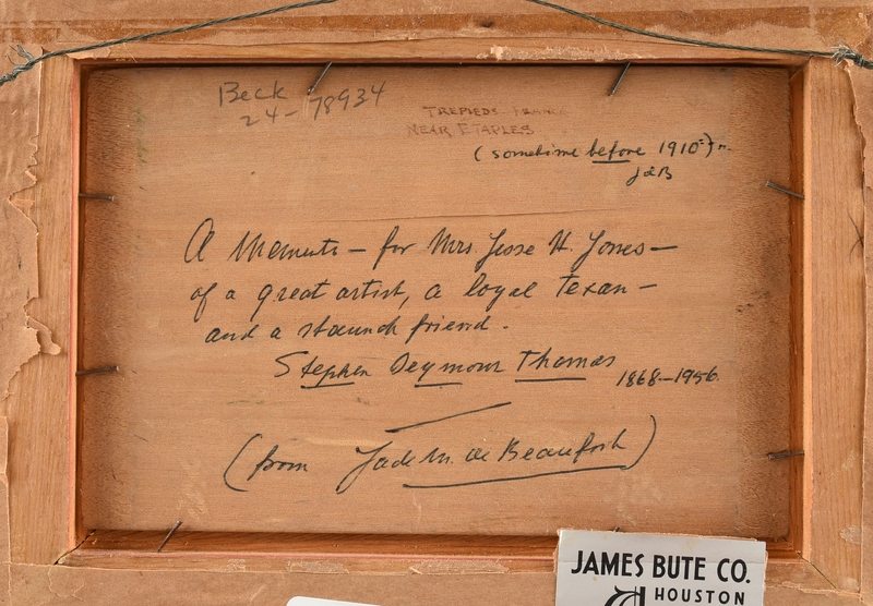 Artwork by Stephen Thomas, Trepieds France, Near Étaples, Made of oil on board