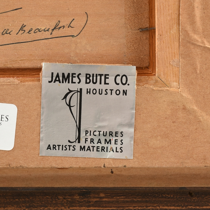 Artwork by Stephen Thomas, Trepieds France, Near Étaples, Made of oil on board