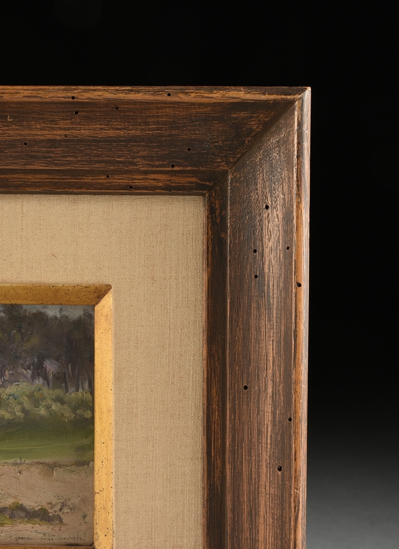 Artwork by Stephen Thomas, Trepieds France, Near Étaples, Made of oil on board