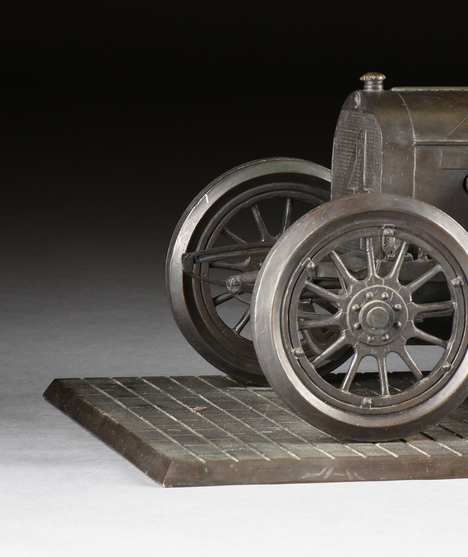Artwork by Carl Hungness, Ralph DePalma's 1912 Indianapolis 500 Defeat, Made of patinated bronze
