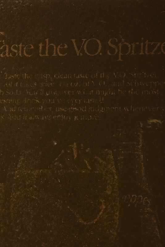 Artwork by Adam Gondek, Pink Ad; Gold Ad, Made of enamel on magazine paper mounted on paper