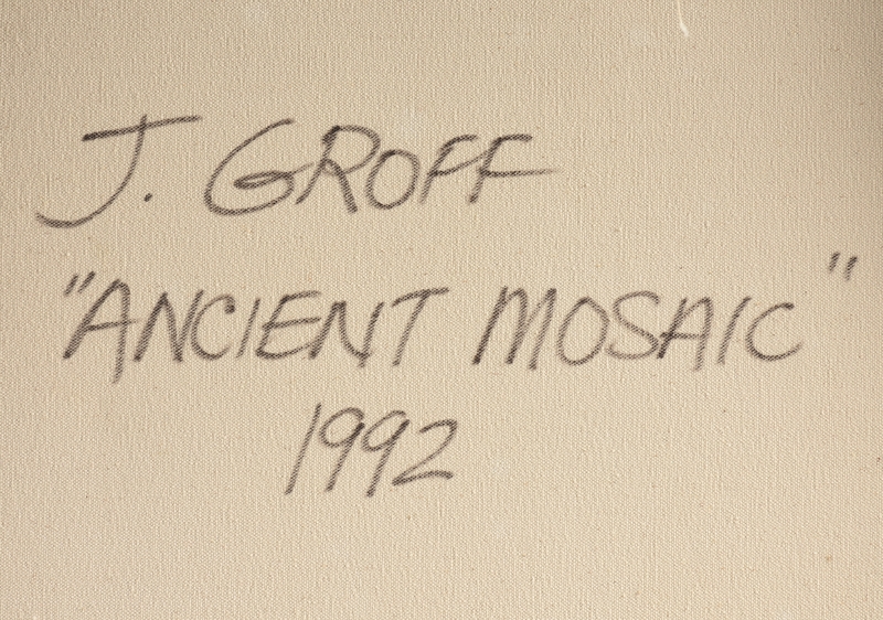 Artwork by James Groff, Ancient Mosaic, Made of oil and mixed media on canvas