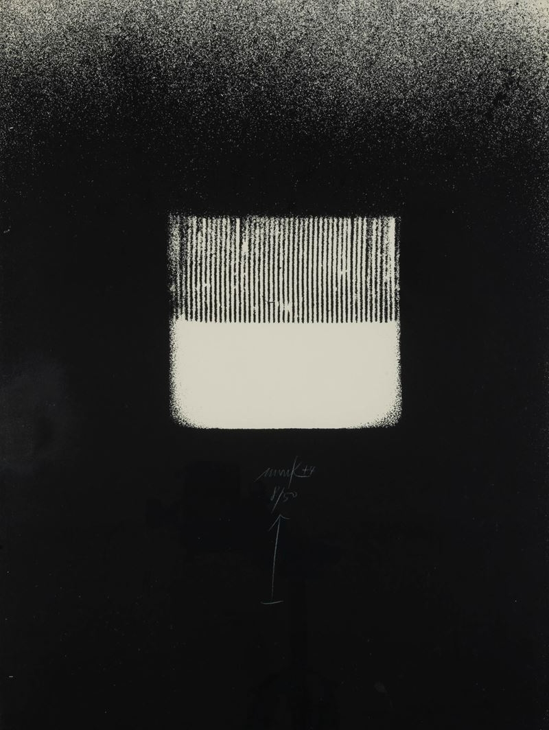 Artwork by Heinz Mack, From structure of light, Made of Screen printing on silver cardboard