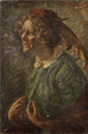 Portrait of a woman by Albert Lipczinski, 1910