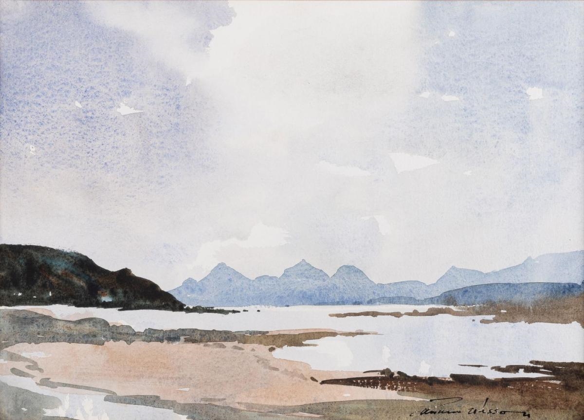 Edward Wesson The Cullins from Red Point (Gairloch) MutualArt