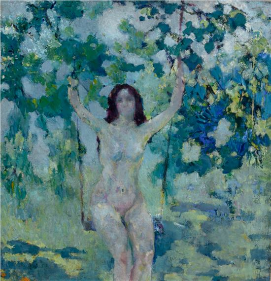 The Garden Swing by Arthur Beecher Carles, circa 1921