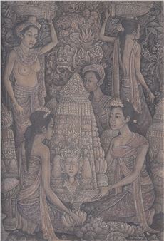 Preparing Offering - I Wayan Serathi