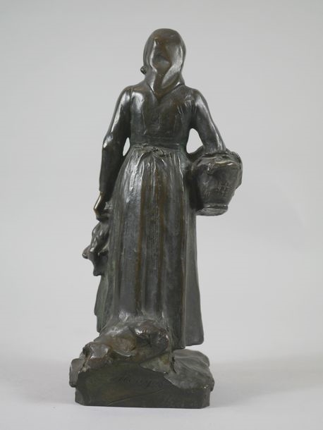 Jean-Marie Mengue | Peasant woman with basket and pheasants (1909 ...
