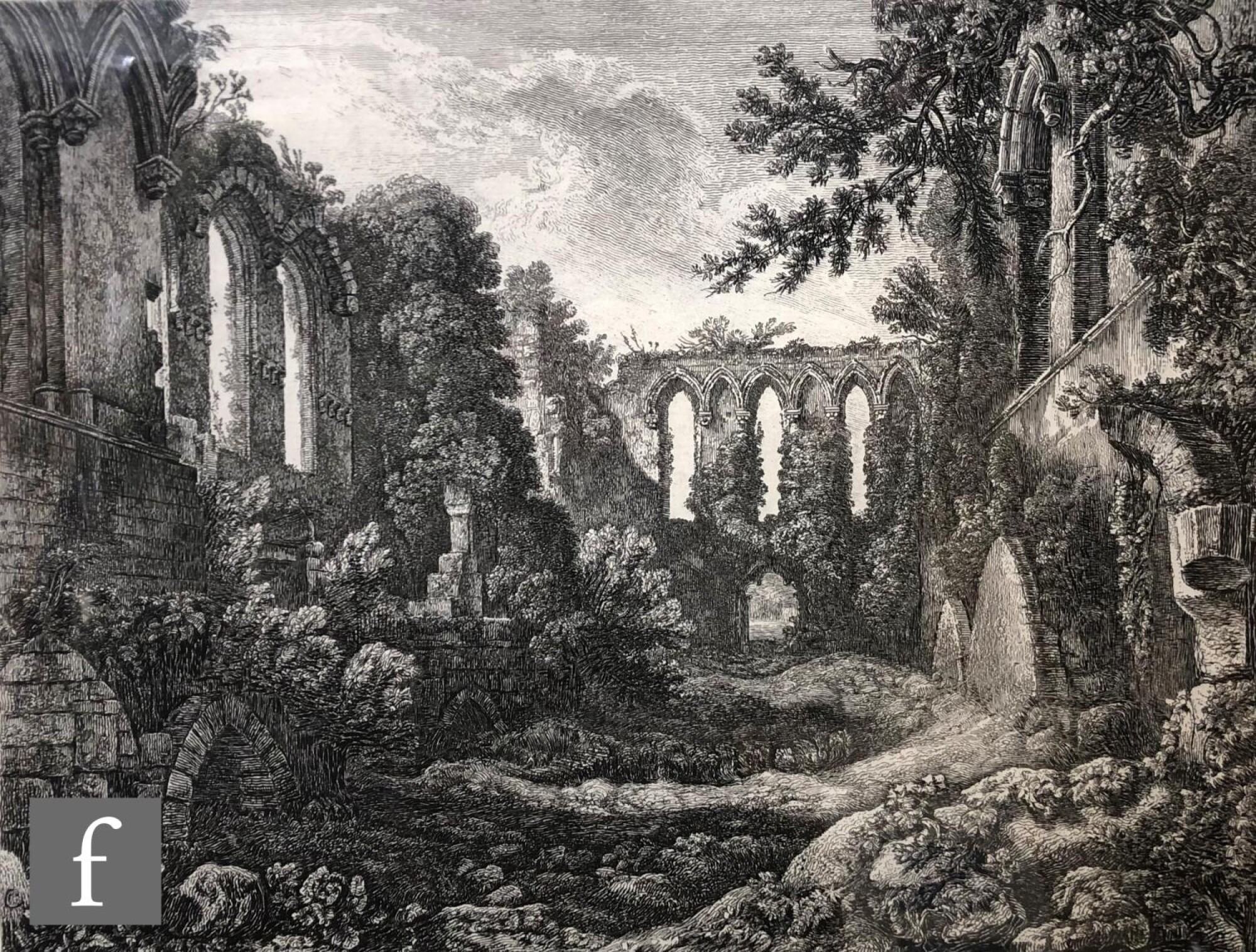 George Cuitt | 'Fountain's Abbey' (1822) | MutualArt
