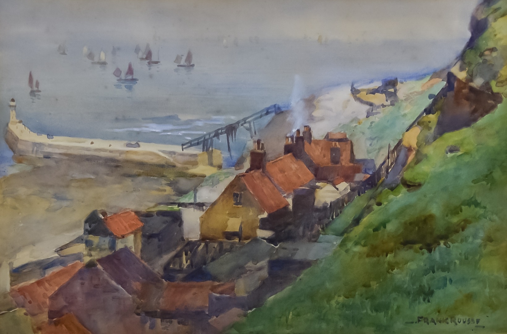 Frank Rousse | Coastal landscape Whitby | MutualArt