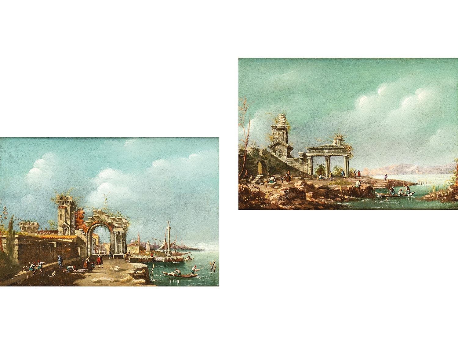 Giuseppe Ponga | RUINENCAPRICCI MIT OFFENEM GEWÄSSER | MutualArt
