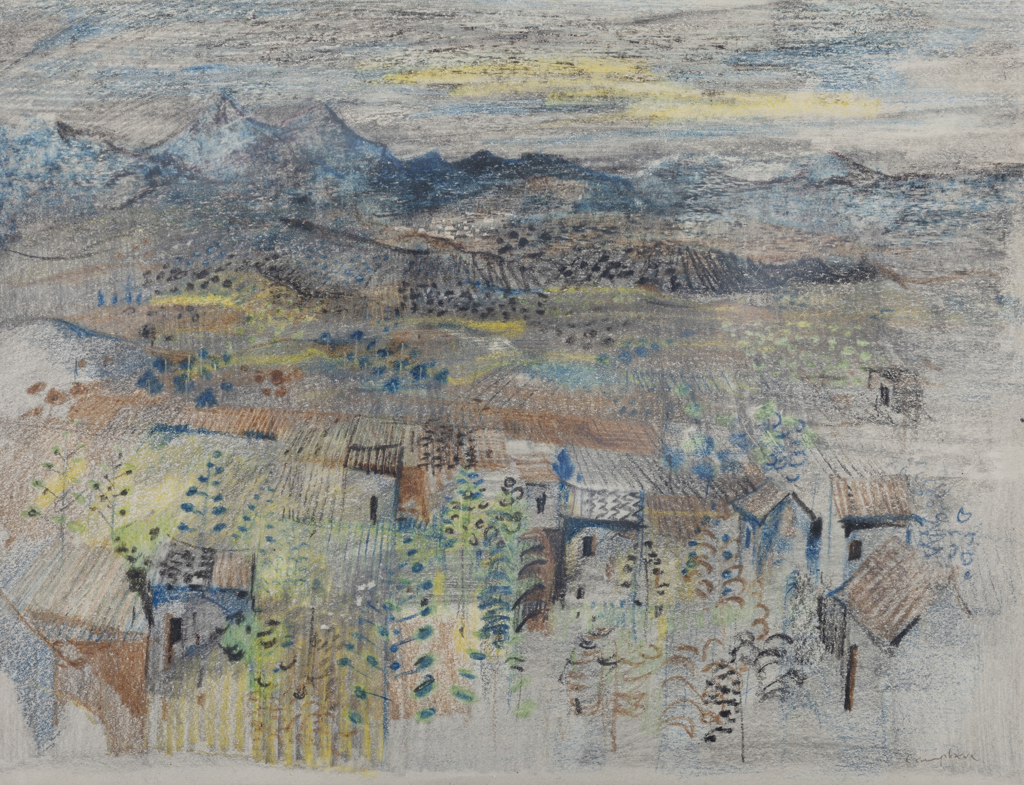 George Campbell | Rooftops in Malaga | MutualArt