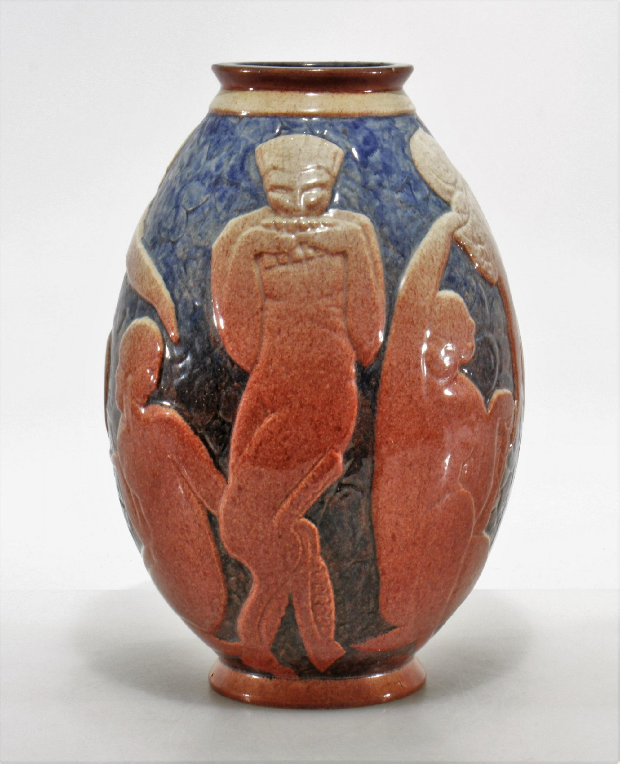 Artwork by Marcel Guillard, Gaston Deblaize, "La Sarabande" Vase