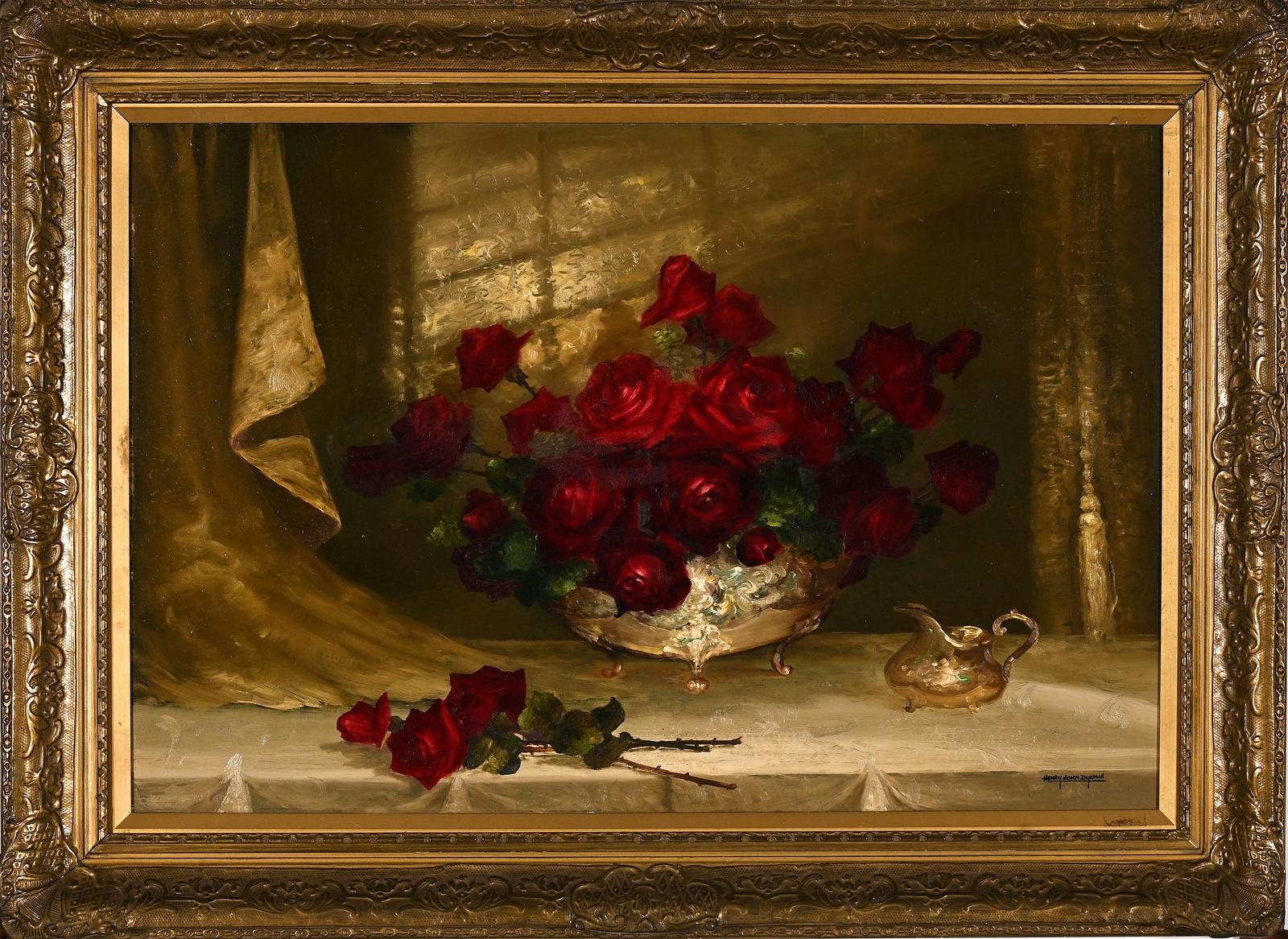 Henry John Dykman | Still Life with Red Roses | MutualArt