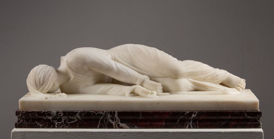 Artwork by Stefano Maderno, Sainte Cécile., Made of marble