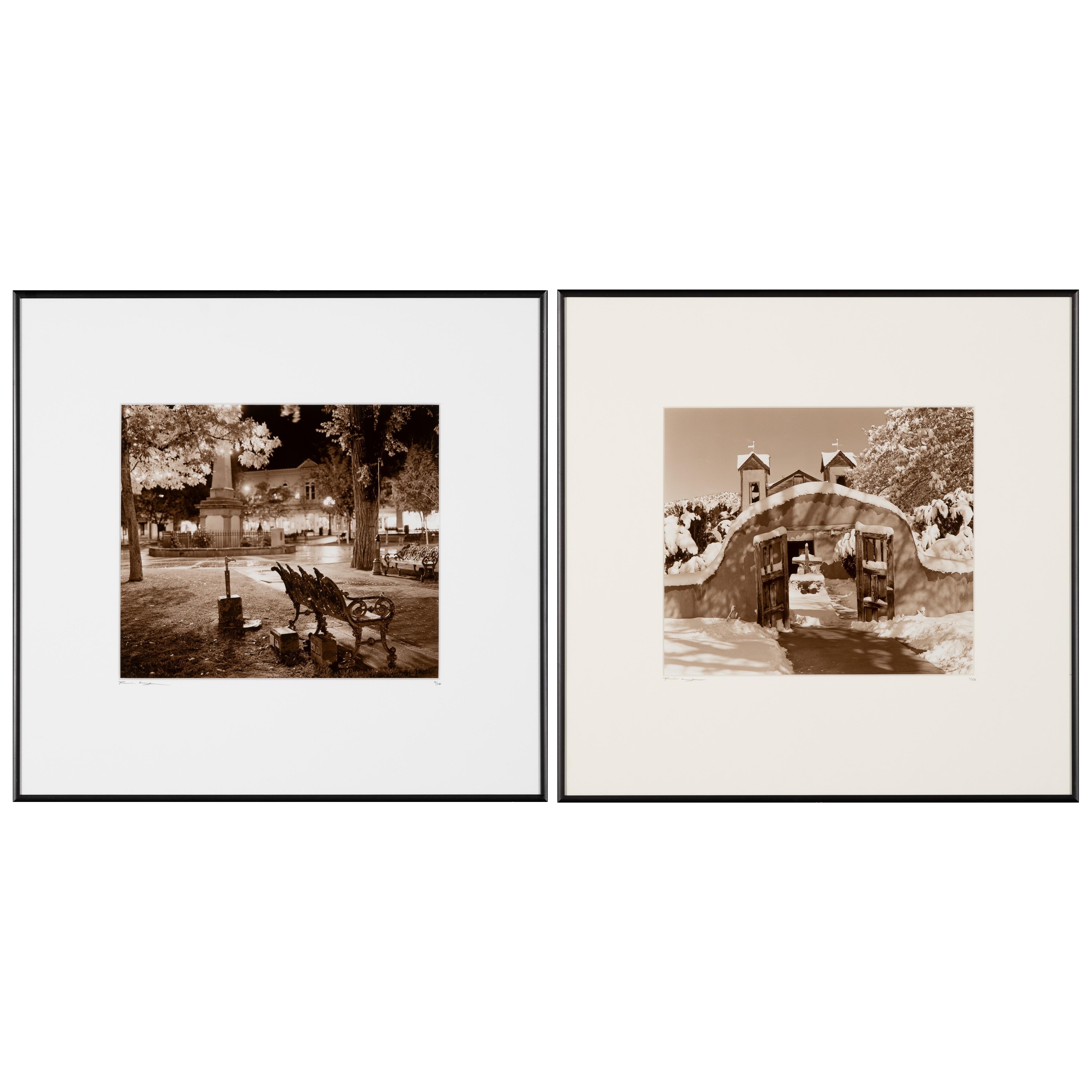 Artwork by Ronnie Layden, Chimayo in the Snow + Plaza Rain, Made of silver gelatin print