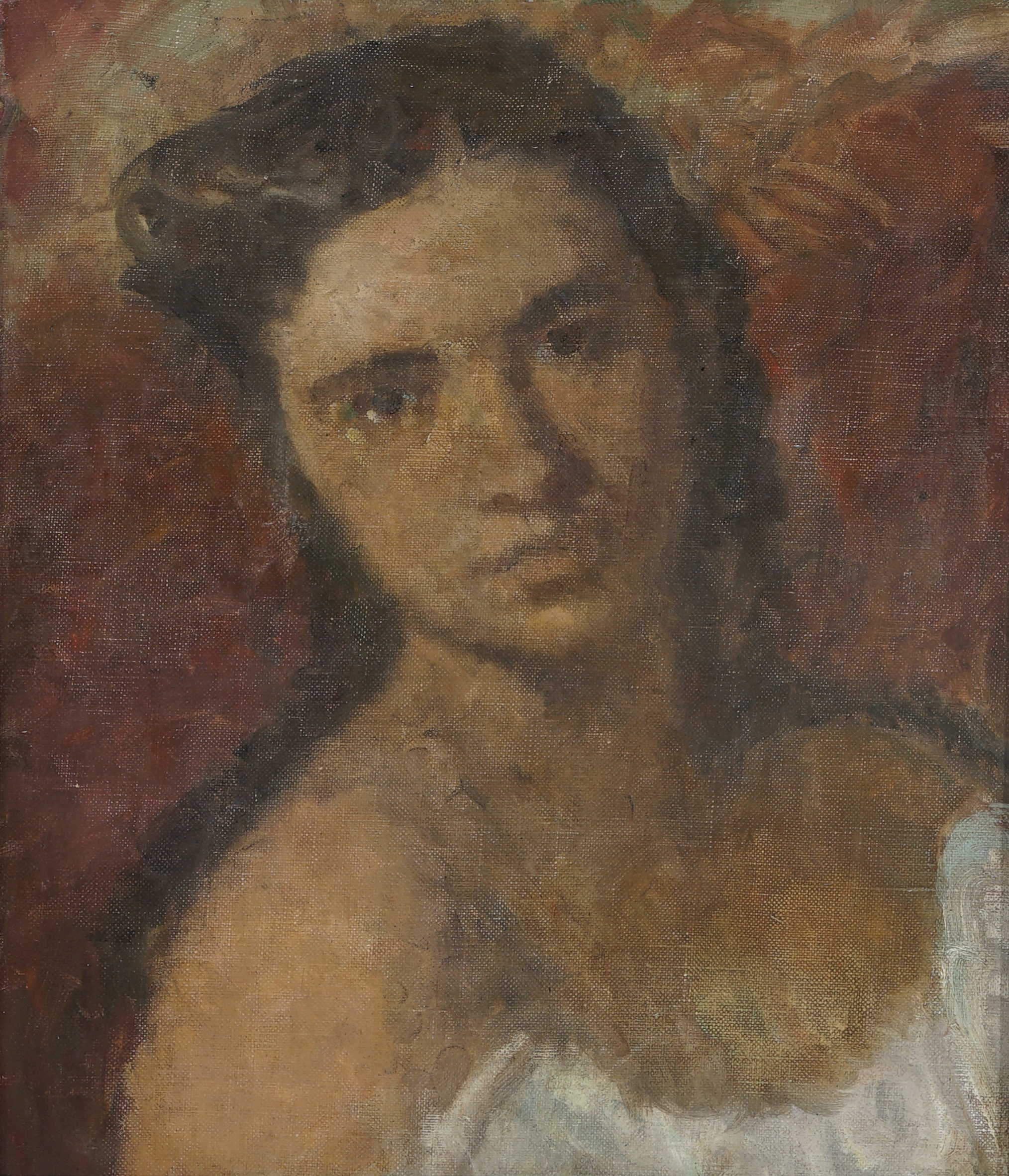 Artwork by Louise Roland Brohee, Portret van een vrouw, Made of oil on canvas