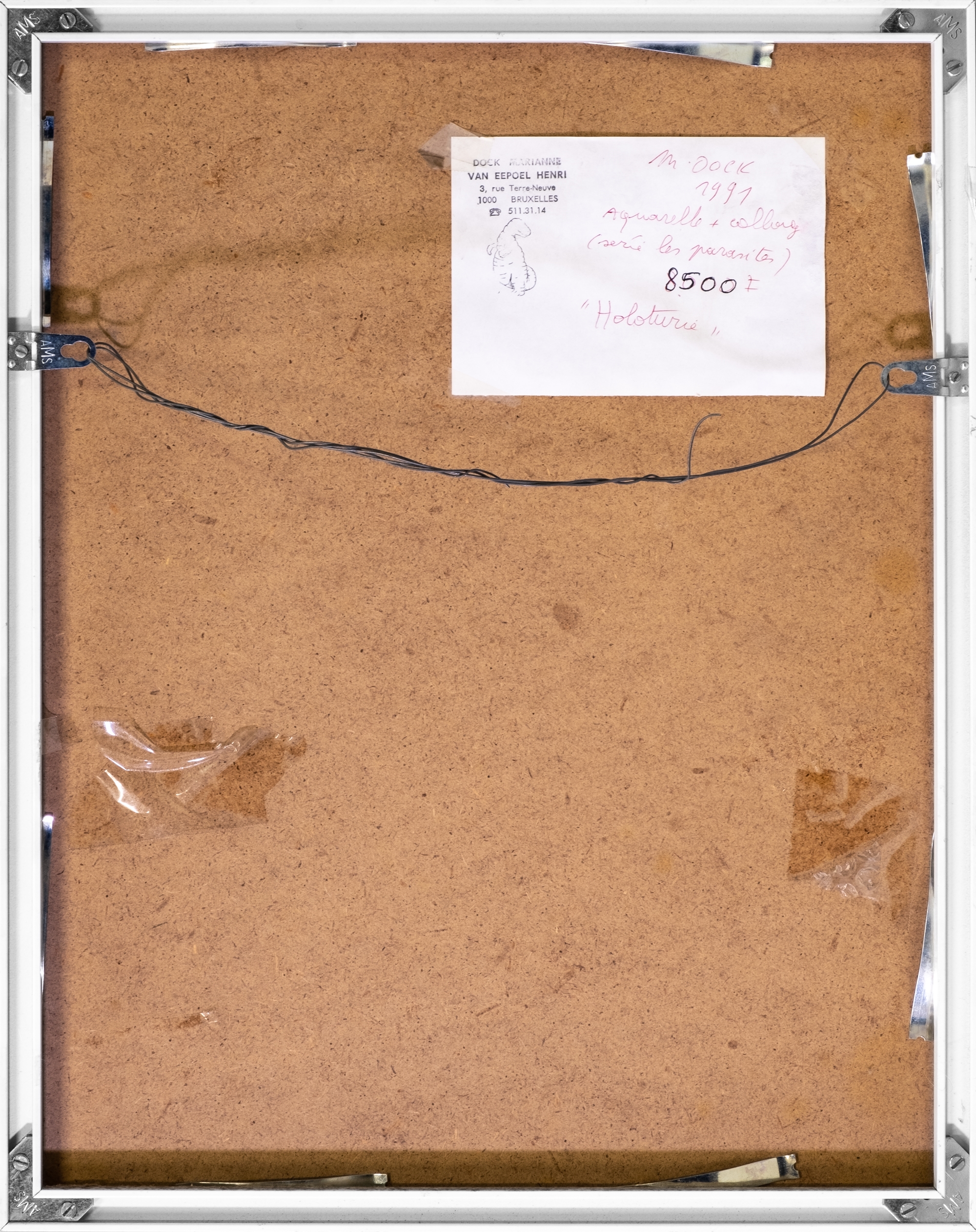 Artwork by Marianne Dock, Holoturie, Made of Watercolor and collage on paper