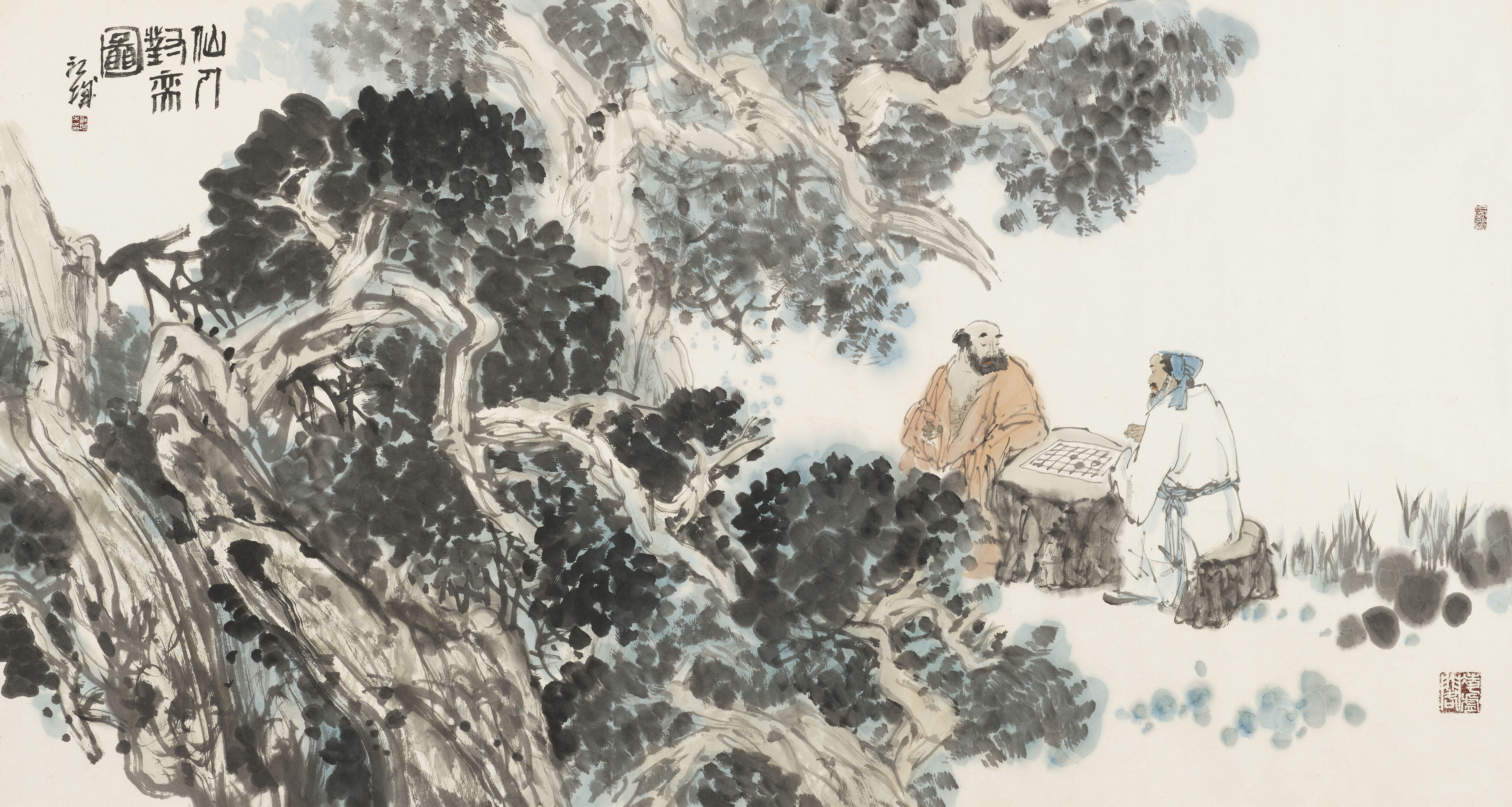 Artwork by Shi Jiangcheng, Fairy game diagram, Made of texture on paper