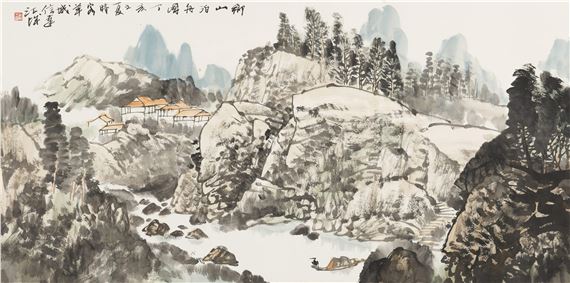 Map of boats in the countryside by Shi Jiangcheng, 2007